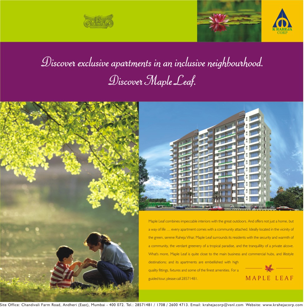 Raheja maple leaf ad